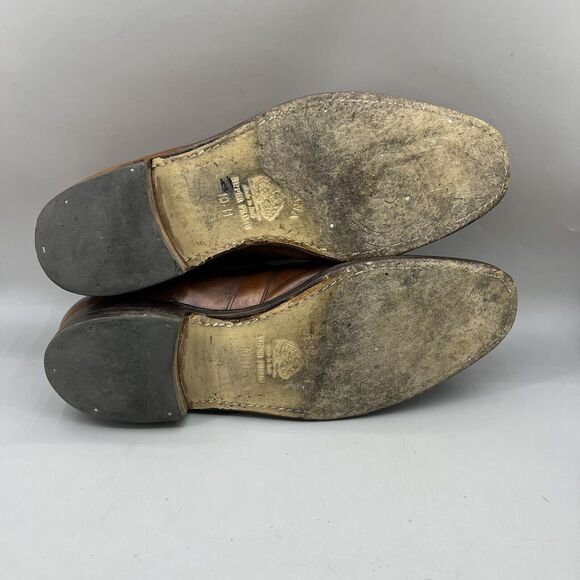 Barker Custom Grade Tassel Loafers Men Size 10 11 US Brown Leather Slip On Shoes - Picture 7 of 11